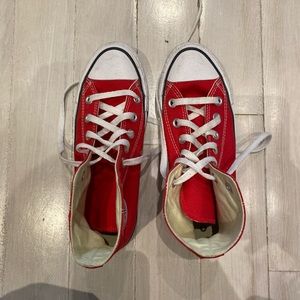Red high top converse